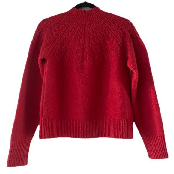 😊Joie Raspberry Color Pullover Sweater Mock Neck Very Soft Women's XS NWT - Picture 2 of 9